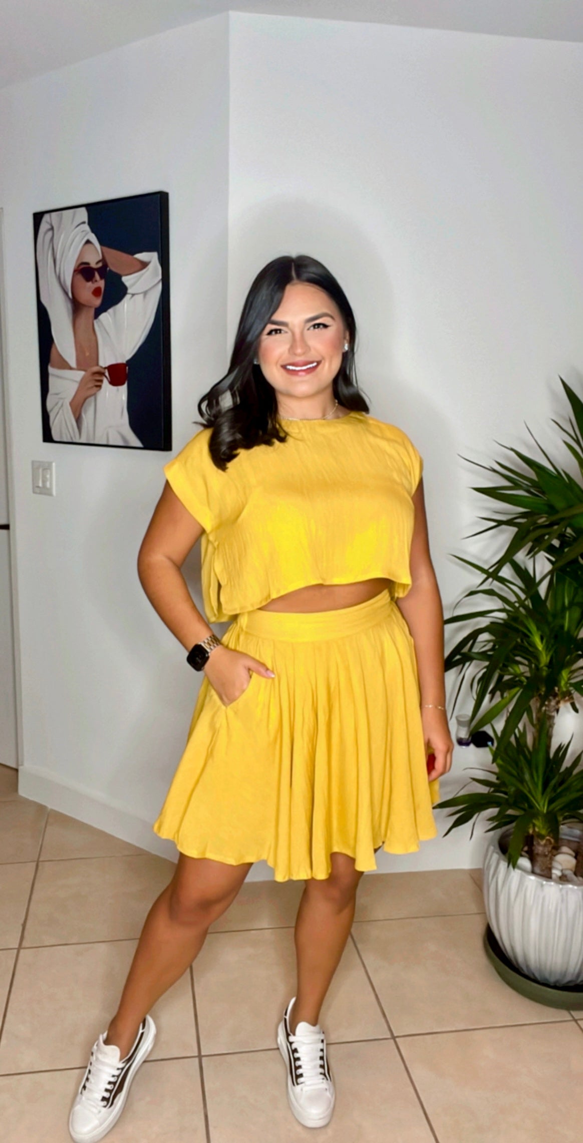 Mustard Skirt Set