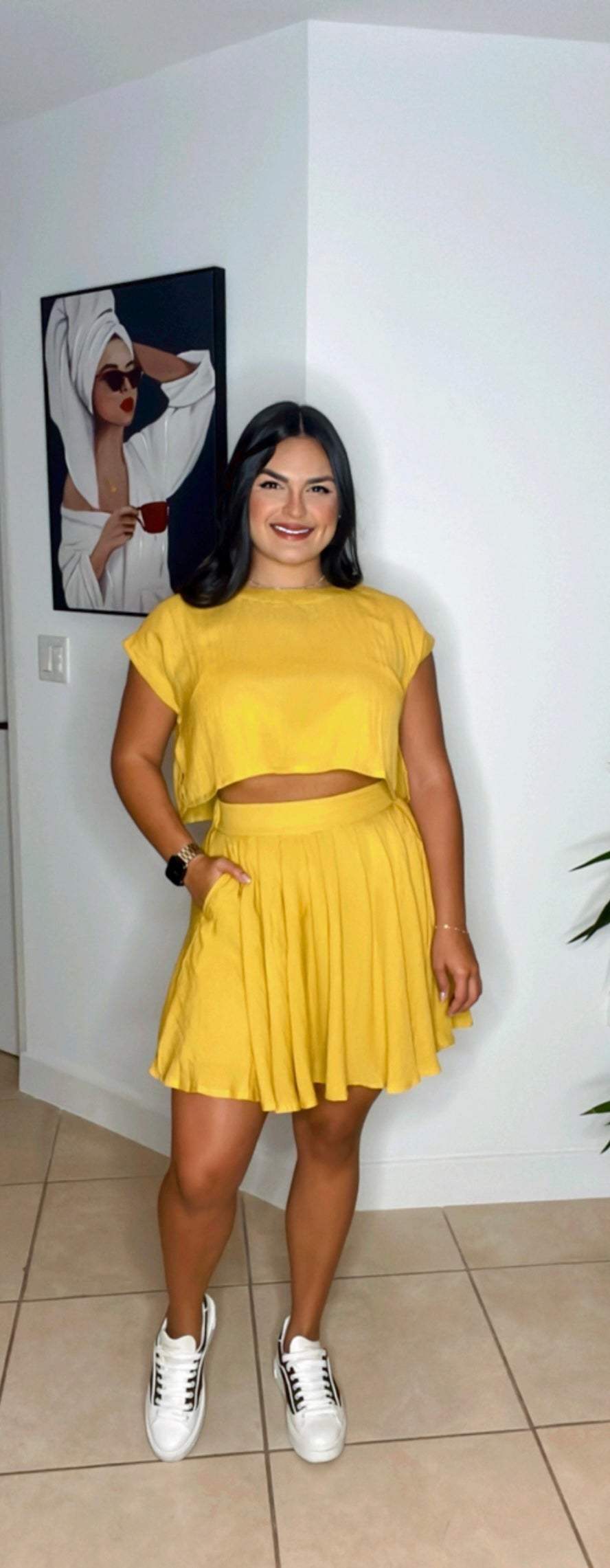 Mustard Skirt Set